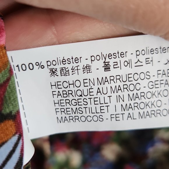 NWOT ZARA | Floral dress pink green sz S - Picture 5 of 5